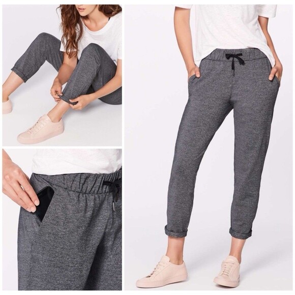 Lululemon On The Fly Pant 28" Heathered Black Gray Full-On® Luxtreme. Sz 2 - Picture 13 of 13